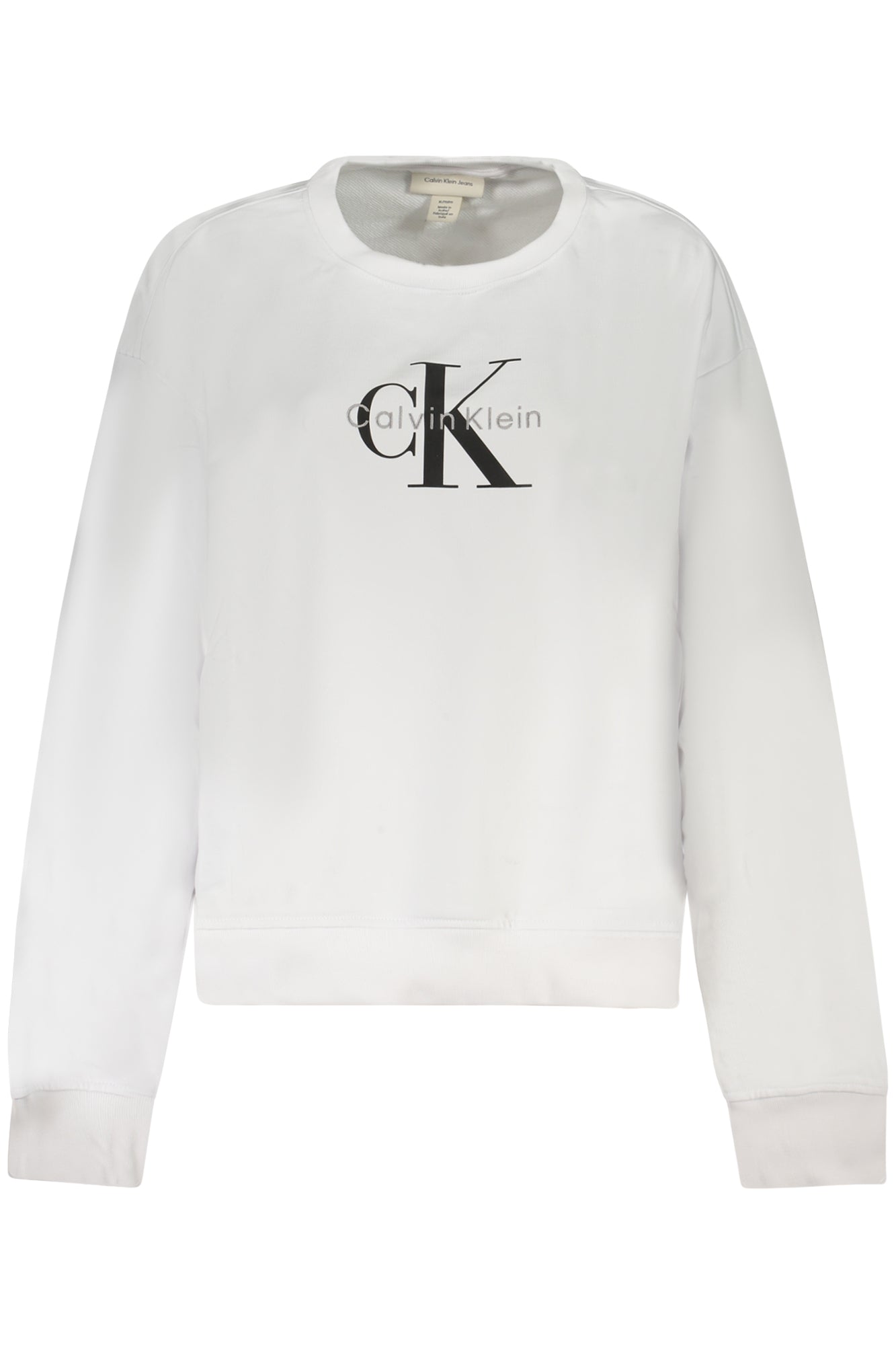 CALVIN KLEIN WOMEN'S ZIP-UP SWEATSHIRT WHITE-0