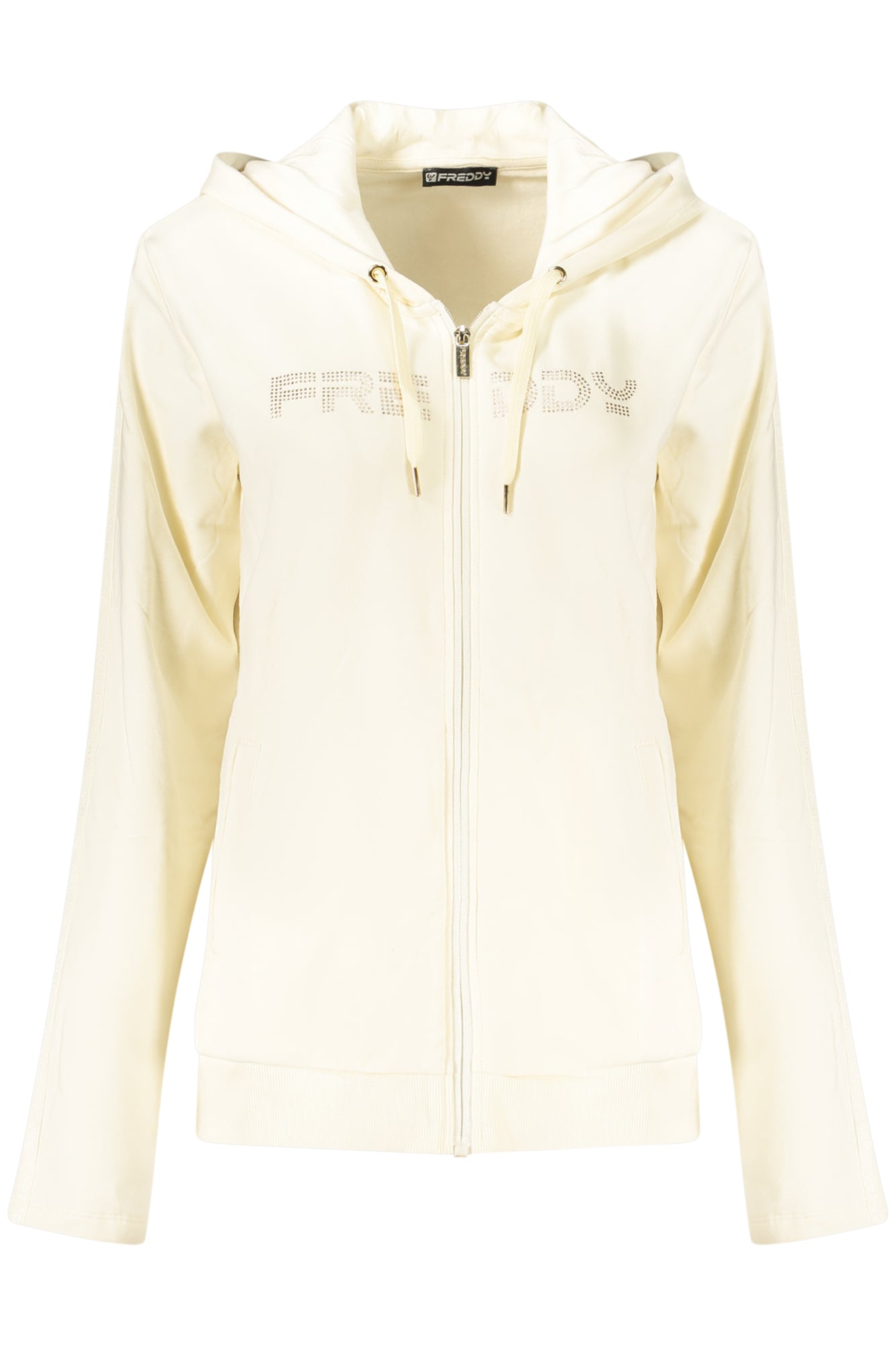 FREDDY WOMEN'S WHITE ZIP-UP SWEATSHIRT-0