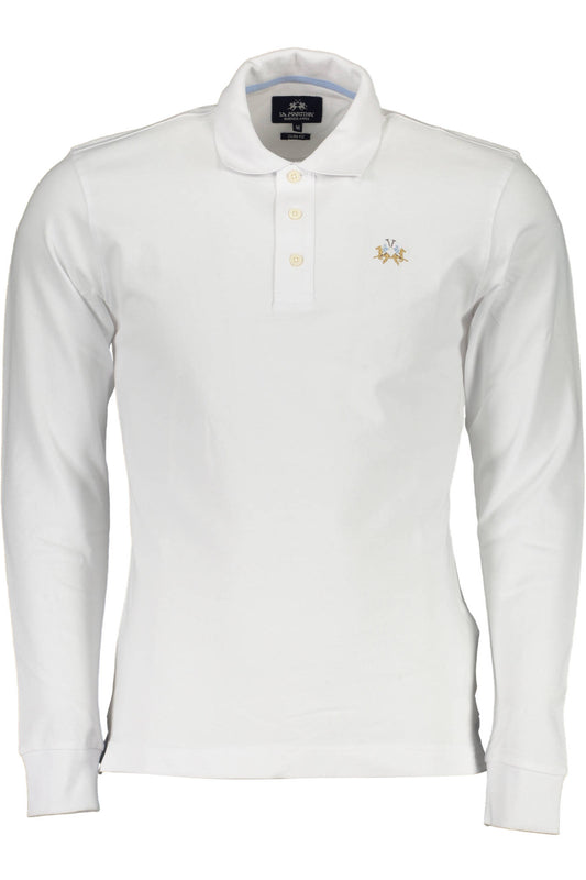 LA MARTINA MEN'S WHITE LONG SLEEVE POLO SHIRT-0