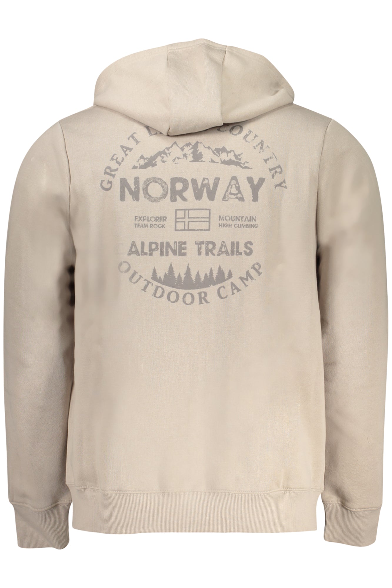 NORWAY 1963 MEN'S BEIGE ZIP-UP SWEATSHIRT-1