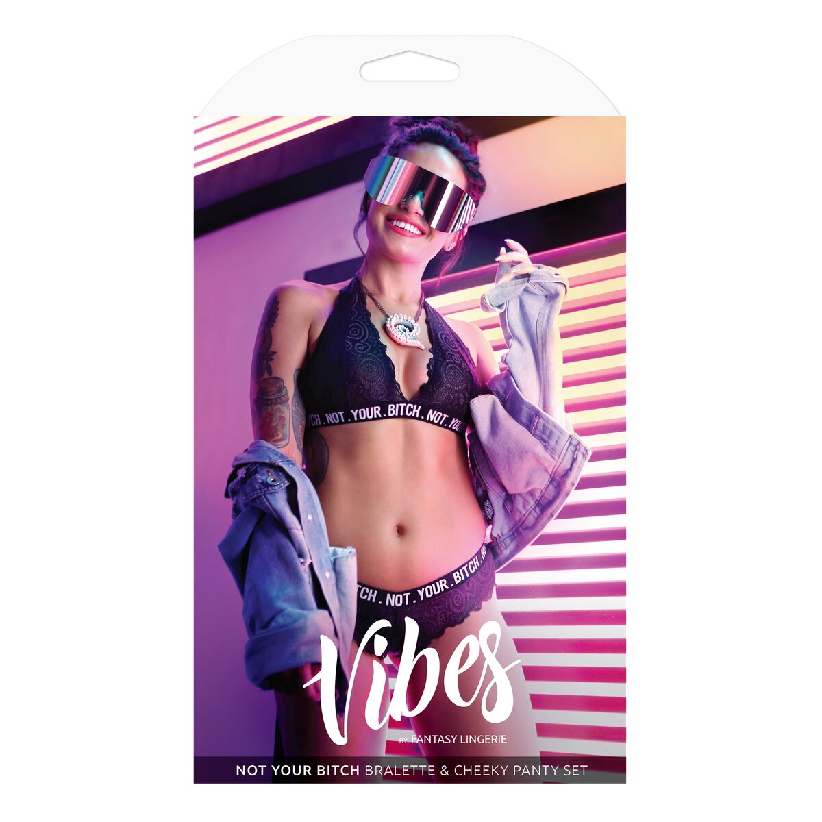 Underwear Set Fantasy Lingerie Black (S/M)-1