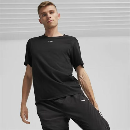 Men’s Short Sleeve T-Shirt Puma FIT Triblend Black-4
