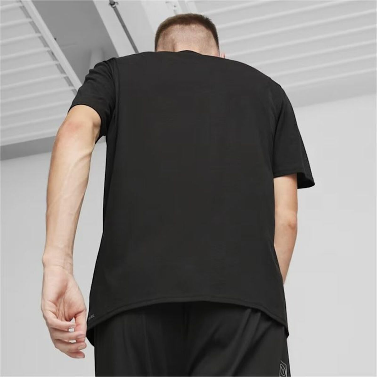 Men’s Short Sleeve T-Shirt Puma FIT Triblend Black-3