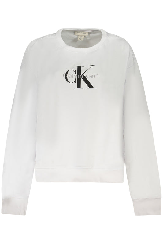 CALVIN KLEIN WOMEN'S ZIP-UP SWEATSHIRT WHITE-0
