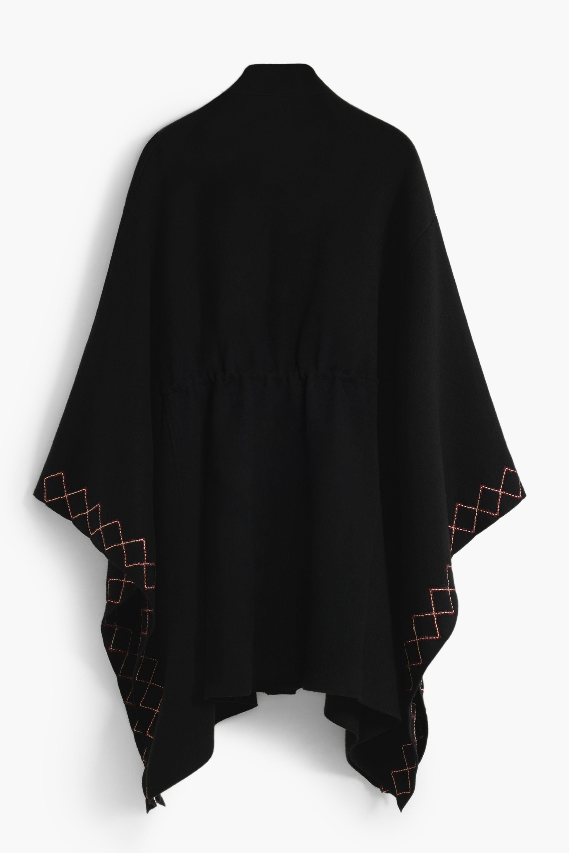 DESIGUAL WOMEN'S BLACK PONCHO-1