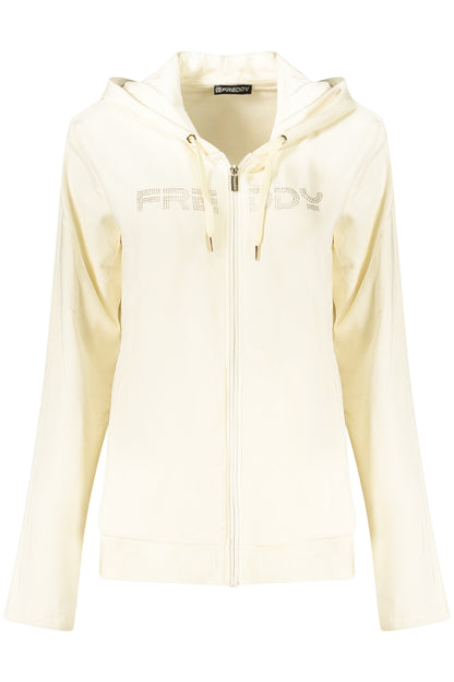FREDDY WOMEN'S WHITE ZIP-UP SWEATSHIRT-0