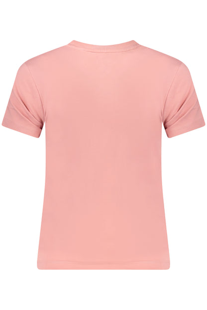GUESS JEANS WOMEN'S SHORT SLEEVE T-SHIRT PINK-1