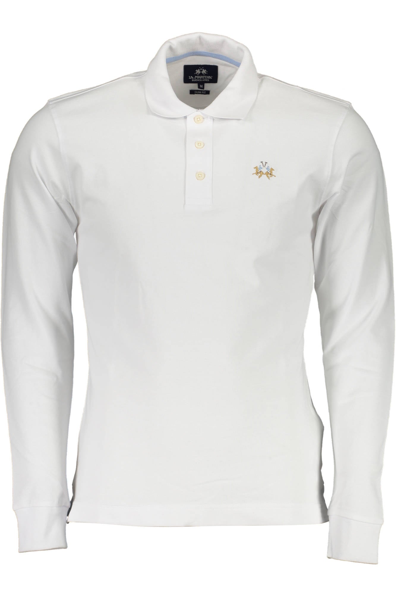 LA MARTINA MEN'S WHITE LONG SLEEVE POLO SHIRT-0