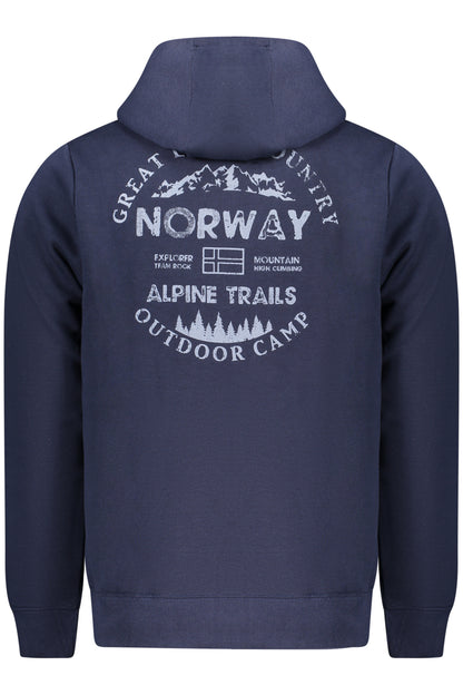 NORWAY 1963 MEN'S BLUE ZIP-UP SWEATSHIRT-1
