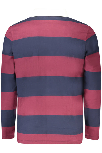 TIMBERLAND MEN'S LONG-SLEEVE POLO SHIRT, RED-1